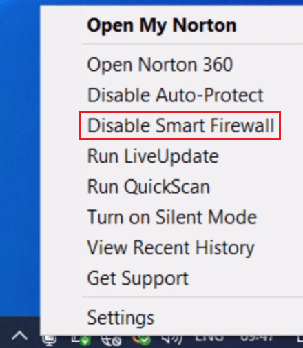 Disable Norton Security