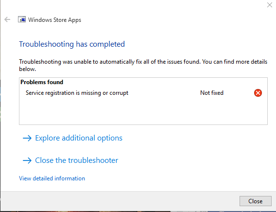 Registration of Windows Update Service