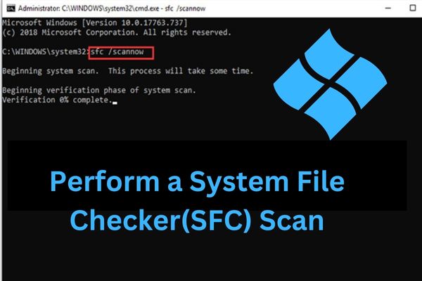 Perform a System File Checker(SFC) Scan