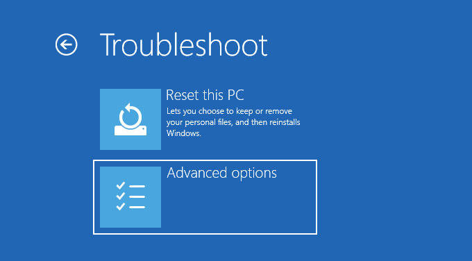 Troubleshoot the Advanced