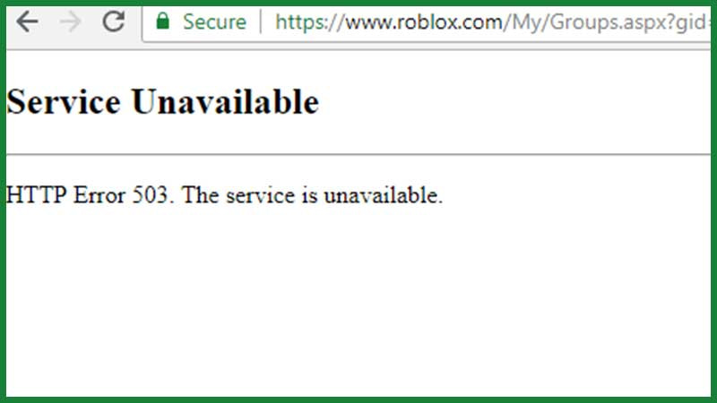 What is 503 Service Error in Roblox?