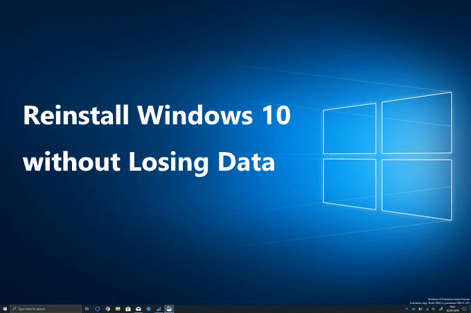 reinstall windows10 without losing data
