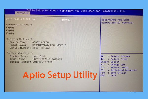 Causes of Aptio Setup Utility Asus