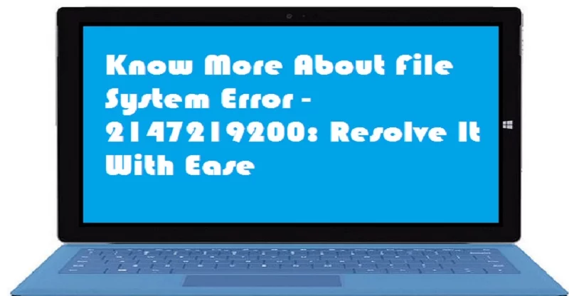 File System Error (- 2147219200)