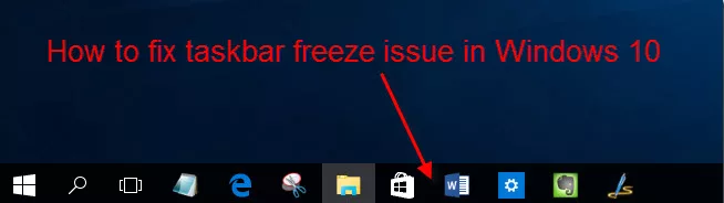 Windows 10 Taskbar Frozen