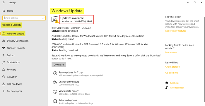 Windows & Drivers Update Installation 