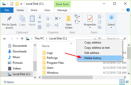 Method 2: File Explorer's History Can be Erased
