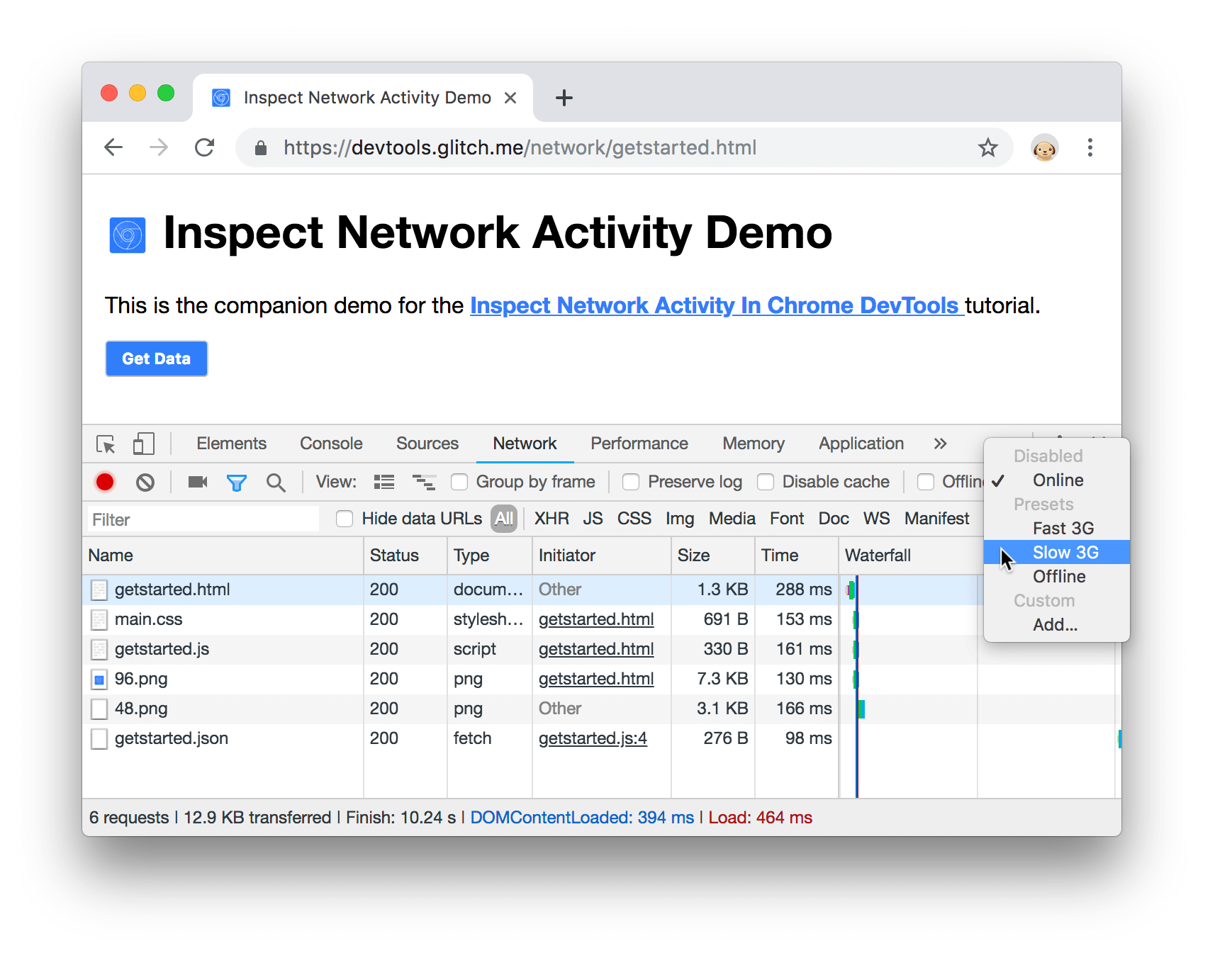 inspect the Network Connection