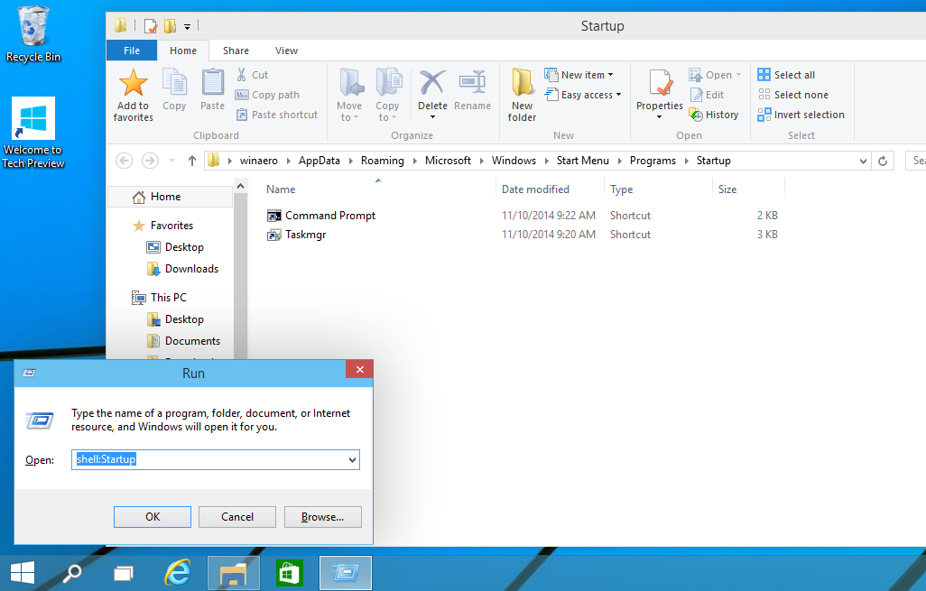 Adding Programs to Windows 10 Startup Folder