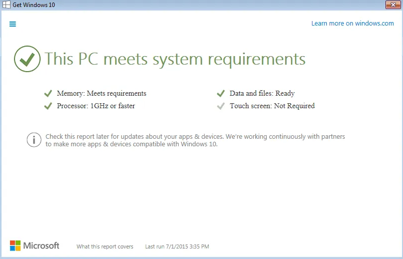  Windows 10 Compatibility Checker