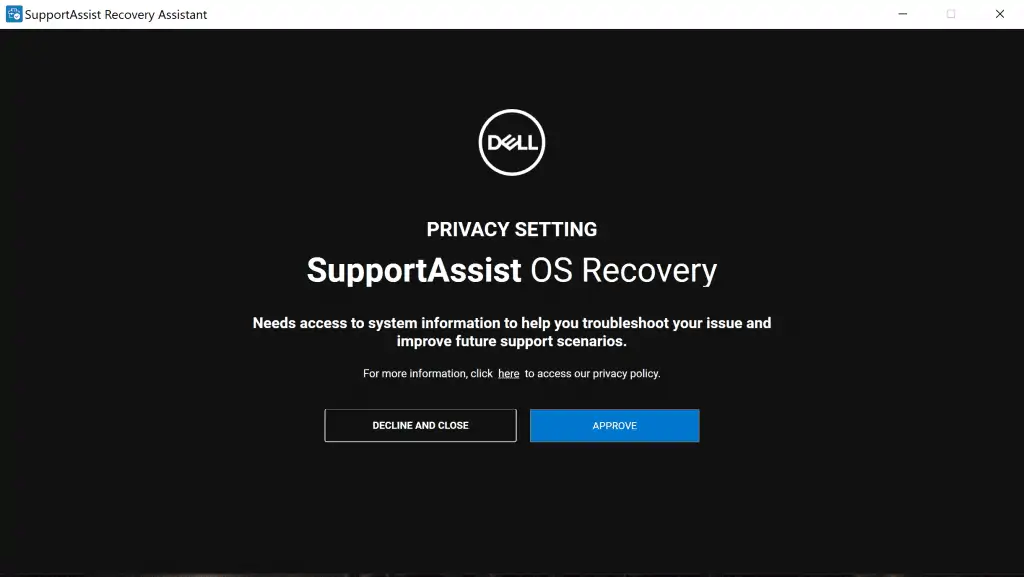What is Dell Support Assist OS Recovery?