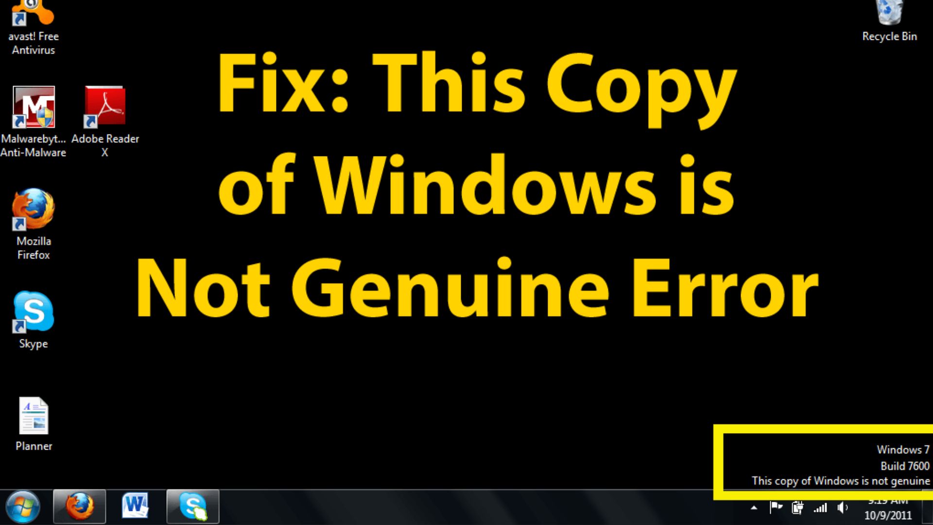 remove windows 7 build 7601 this copy is not genuine