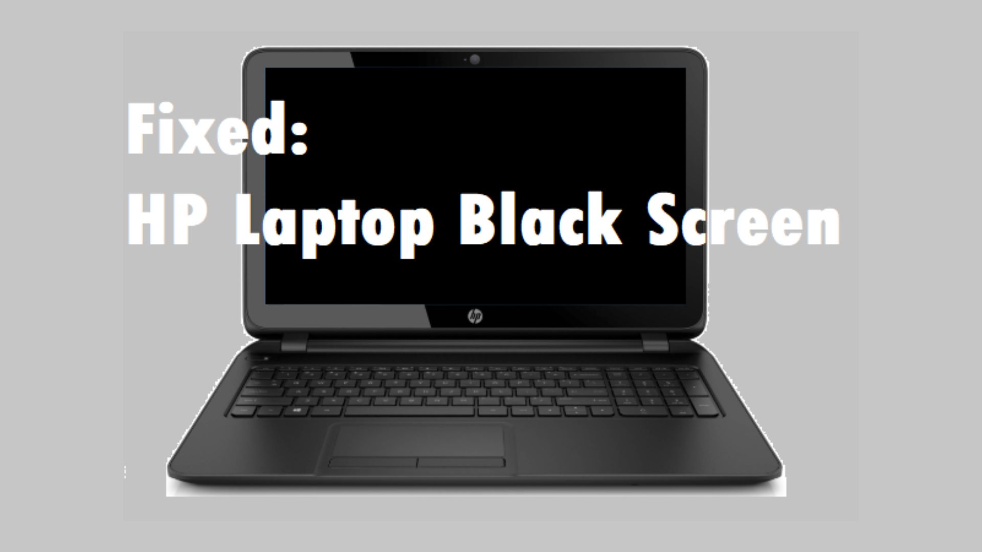 hp laptop screen black
