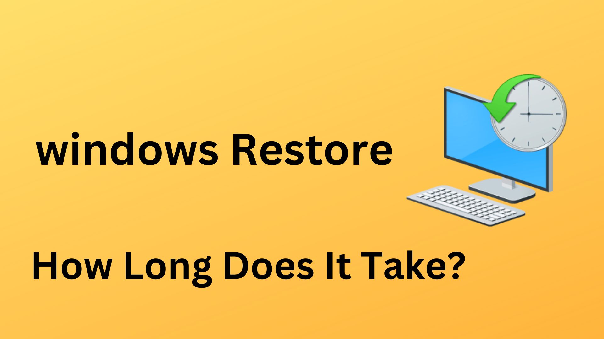 how long does system restore take