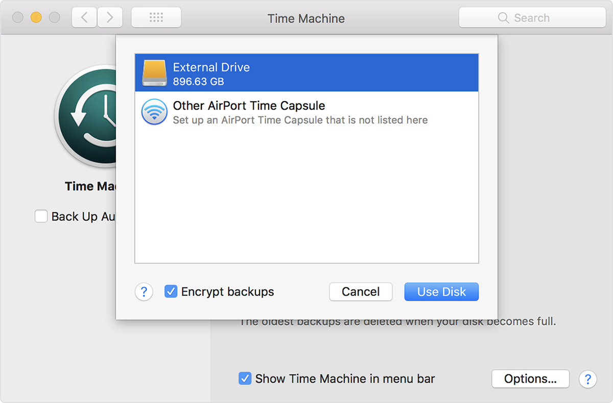 How to Create a Time Machine Backup ? 