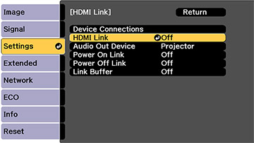 Disable HDMI Device Link