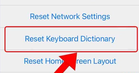 Reset Keyboard Dictionary to Fix Guided Access Not Working