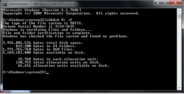 Use CHKDSK to Inspect for SD Card Errors.