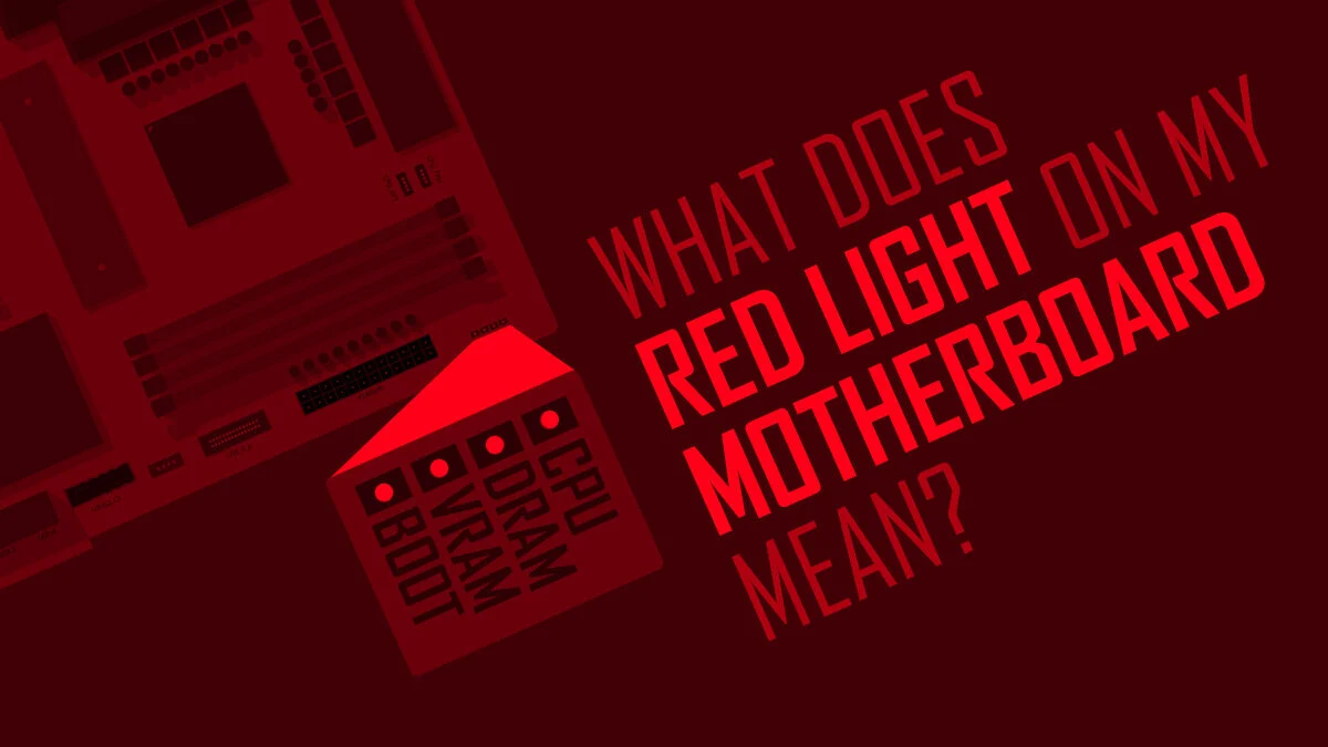 red light on motherboard