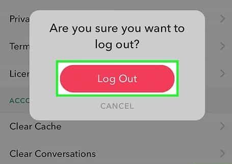 Log Out and Log Back In